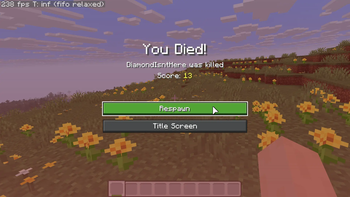 Death screen