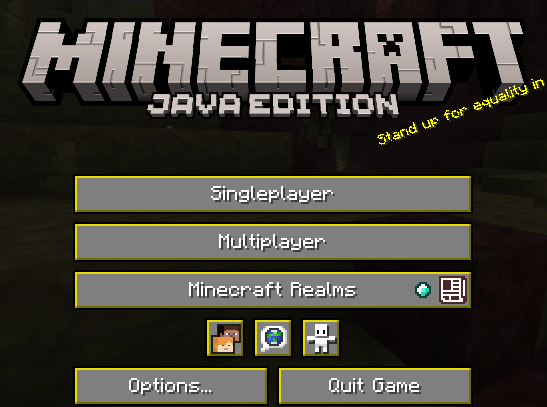 Yellow menu buttons