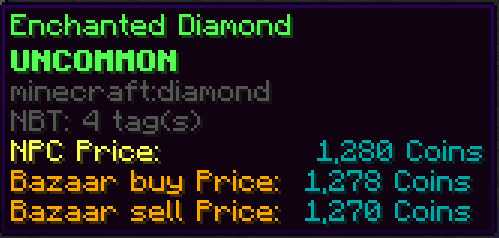 bazaar tooltip