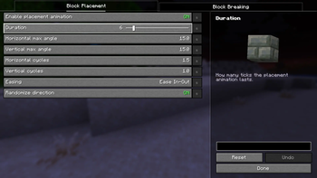 Configurable in-game