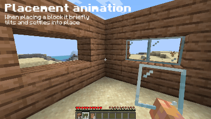 Placement animation