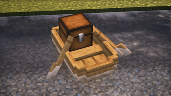 Oak Boat with Chest