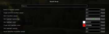 Config screen