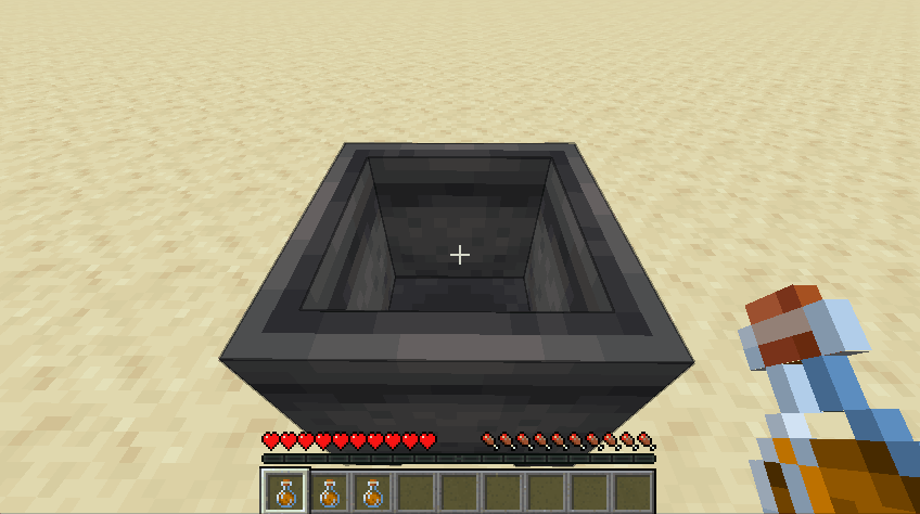 Putting in and picking up potions