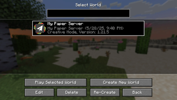Select World Screen