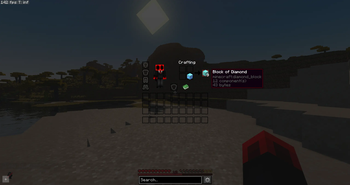 uncrafting compact block of diamond