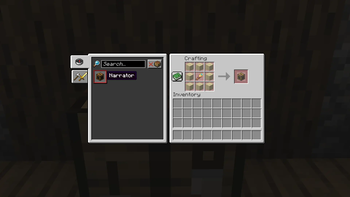 Narrator Block Crafting Recipe