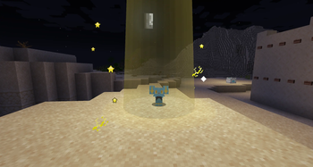 Shinx with a cone of light, some star and lightning stickers