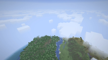 Flipped gradient above the clouds