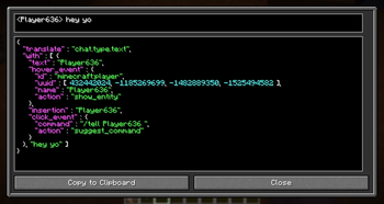 very basic example message