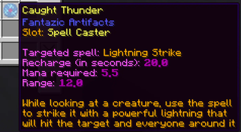 An example of item with a targeted spell